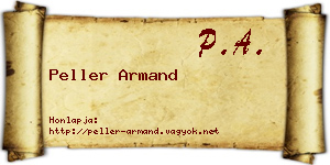 Peller Armand névjegykártya